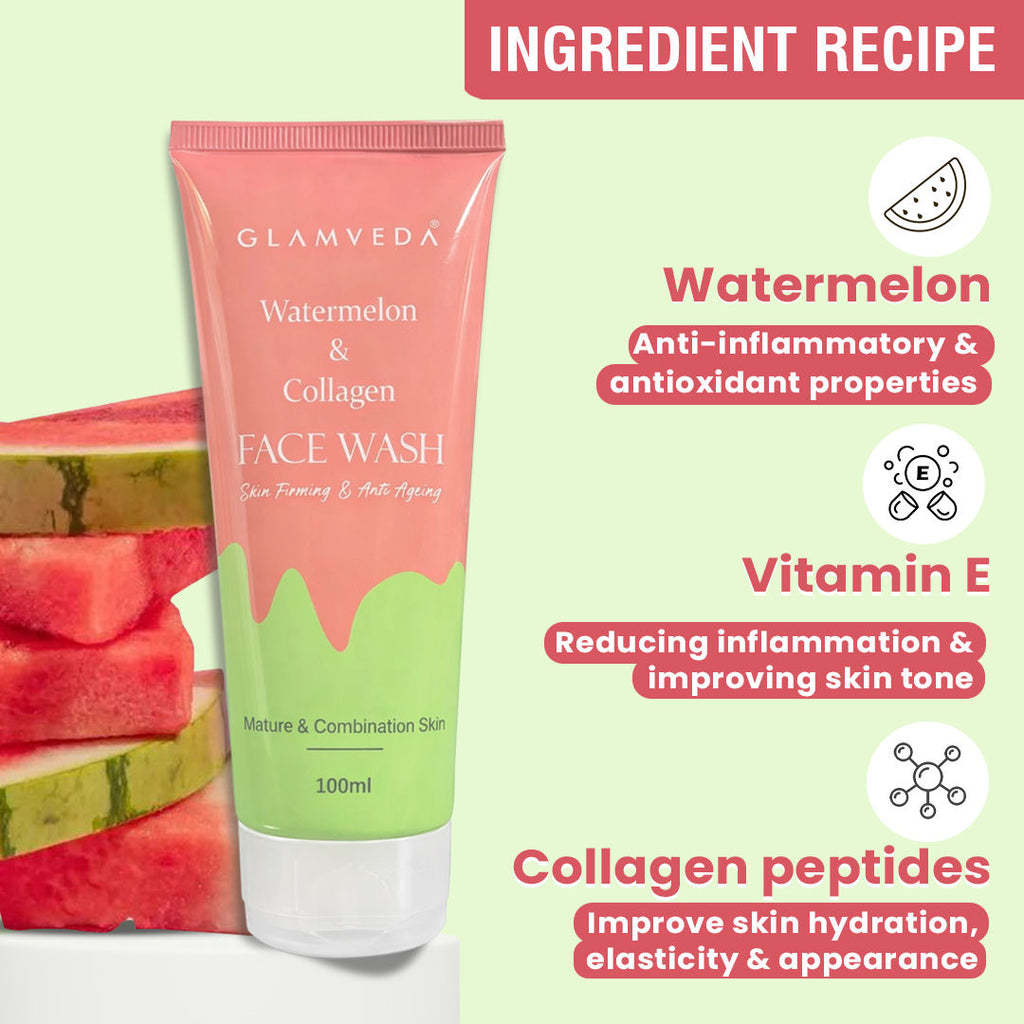 Watermelon & Collagen Skin Firming & Anti Aging Face Wash