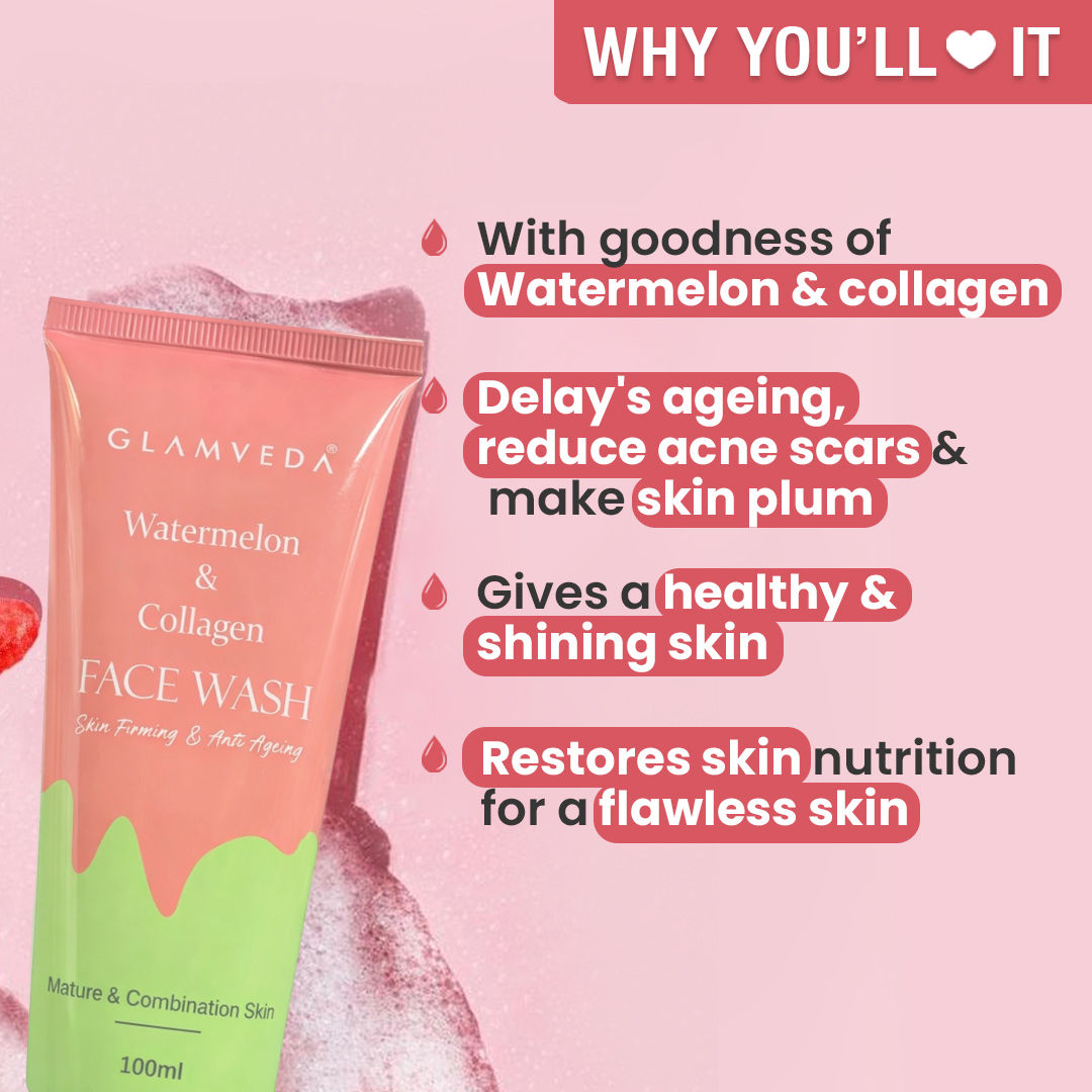 Watermelon & Collagen Skin Firming & Anti Aging Face Wash