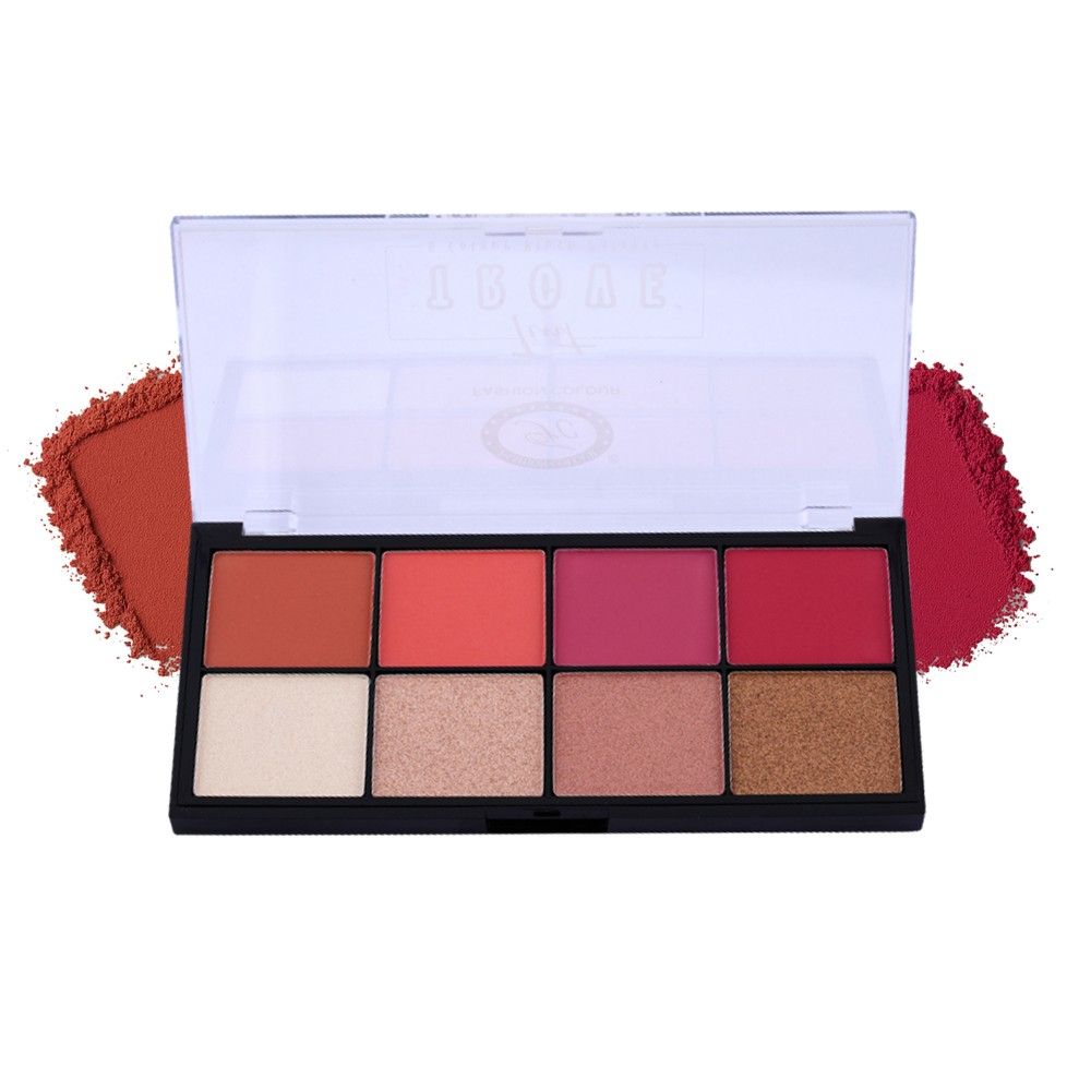 Tiny Trove 8 Colour Blusher Highlighter Palette - Shade 02