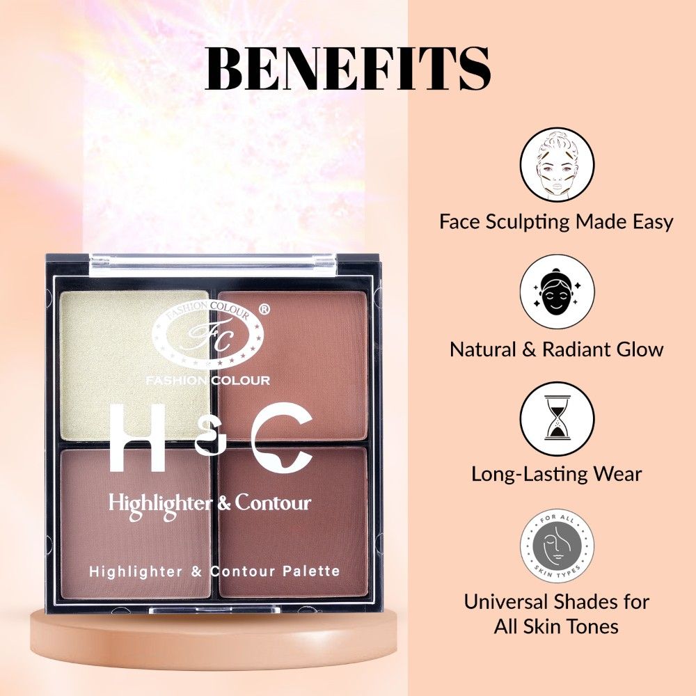 H & C Highlighter & Contour Palette Radiant Glow