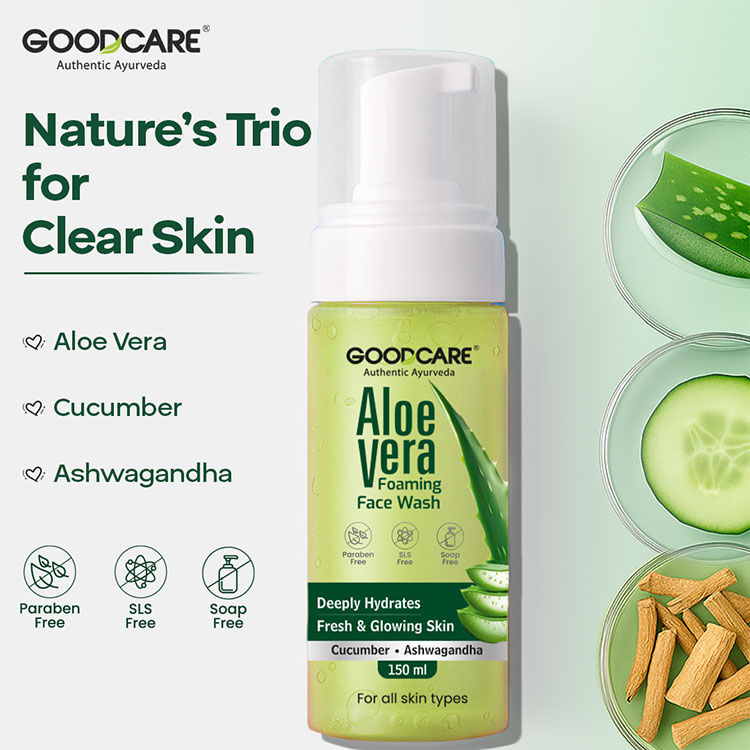 Ayurvedic Aloe Vera Foaming Face Wash With Ashwagandha & Cucumber