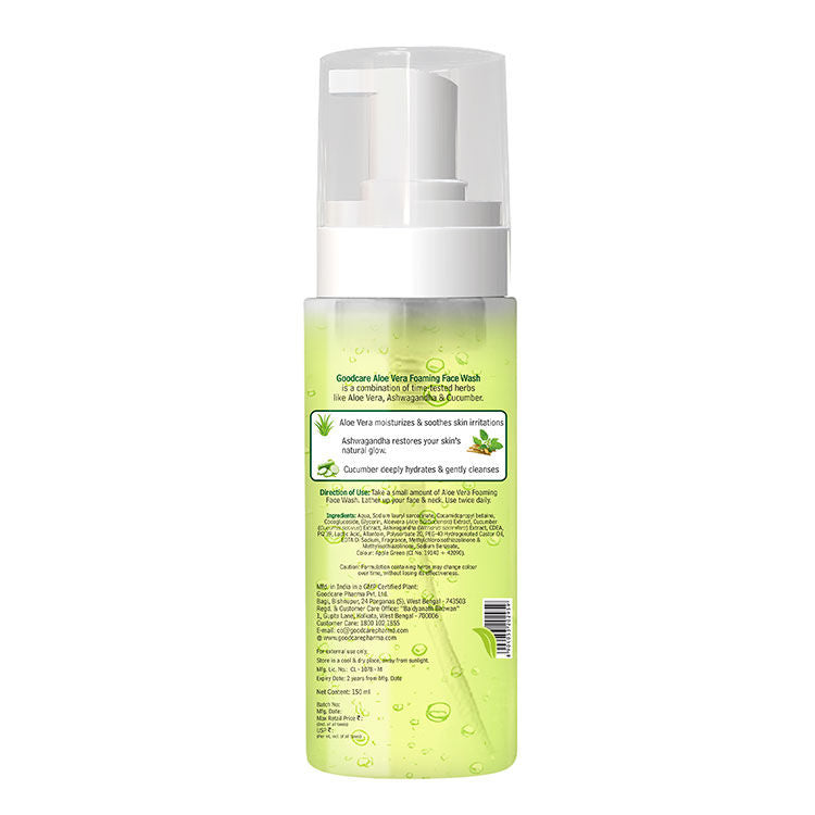 Ayurvedic Aloe Vera Foaming Face Wash With Ashwagandha & Cucumber