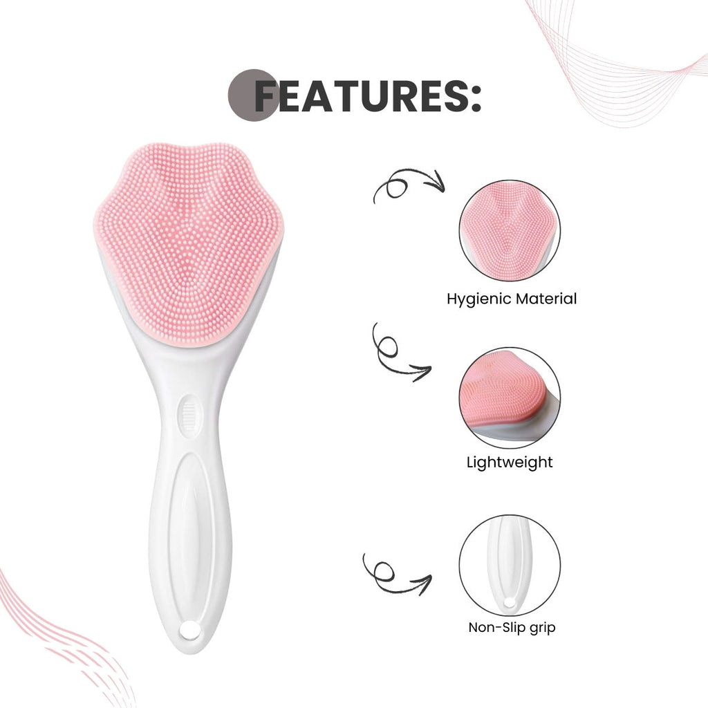 Face Scrubber Brush Silicone Facial Cleansing Tool for Gentle Exfoliation & Blackhead Removal