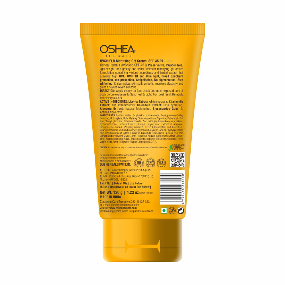 UV Shield SPF 45 Mattifying Cream PA+++ Whitening / Anti Pollution