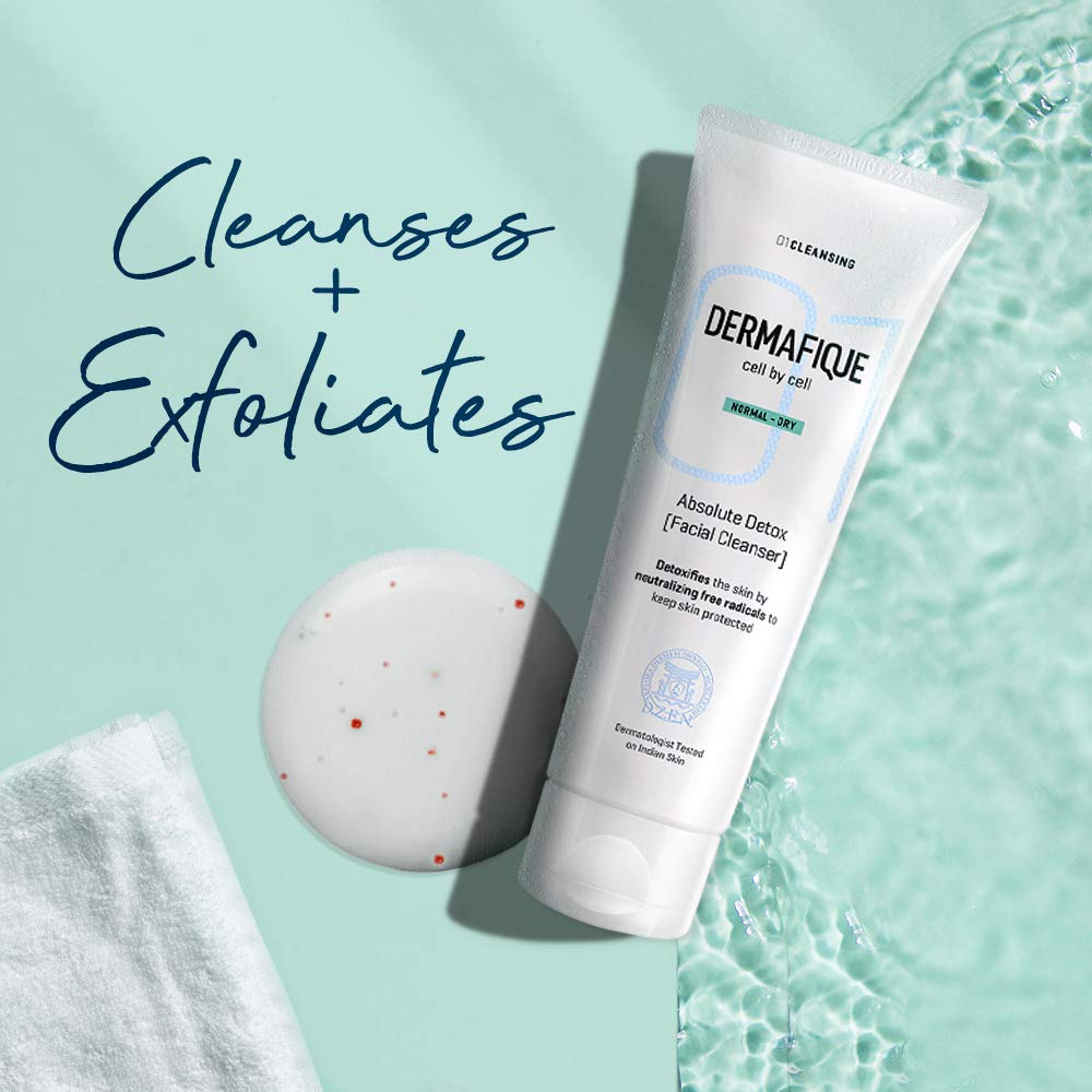 Absolute Detox Facial Cleanser Exfoliating Face Wash With Vitamin E, Cleanses Pores