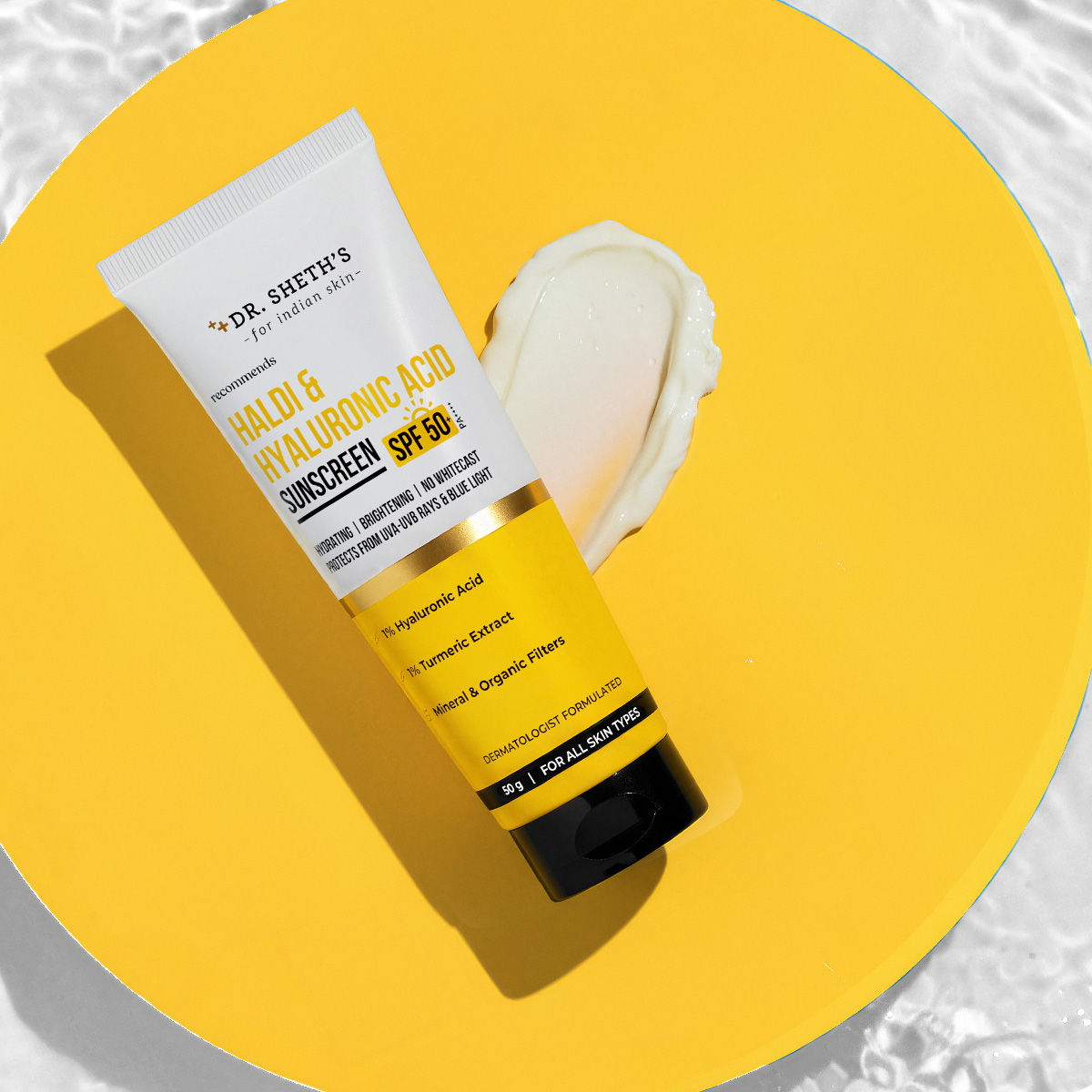Haldi & Hyaluronic Acid Sunscreen Spf 50+ Pa+++ For All Skin Type