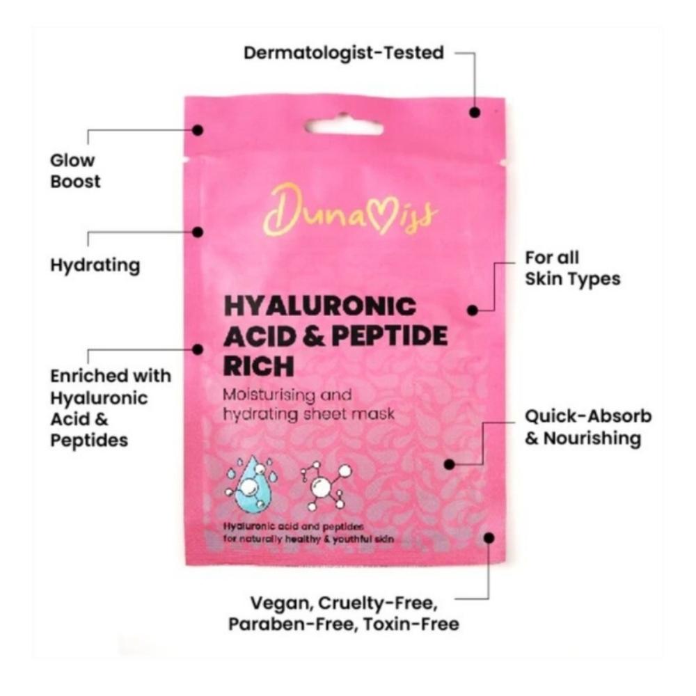 Dunamiss Hydra Boost Instant Glow Sheet Mask with Hyaluronic Acid