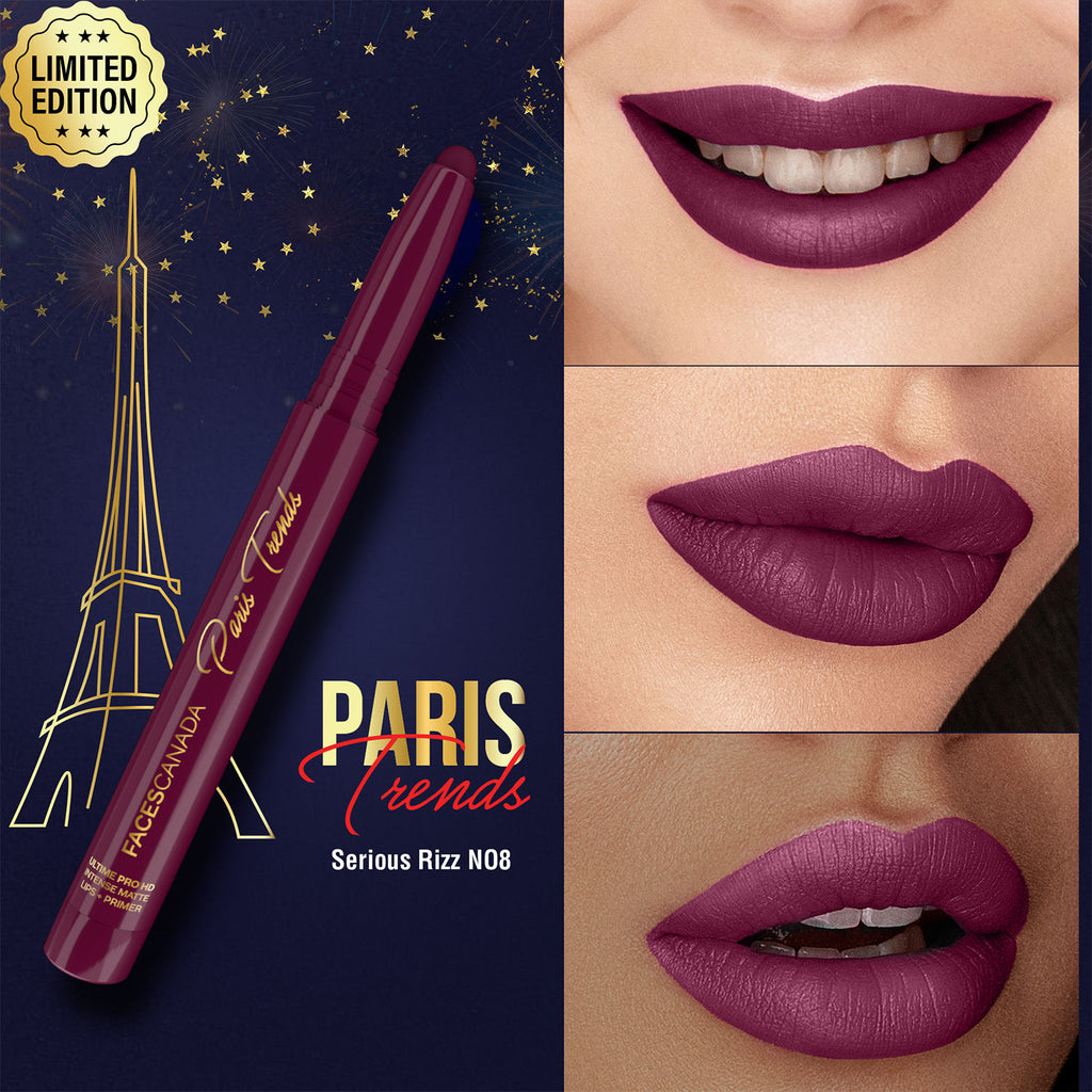 Ultime Pro HD Intense Matte Lips + Primer - Serious Rizz N08, 9HR Long Stay