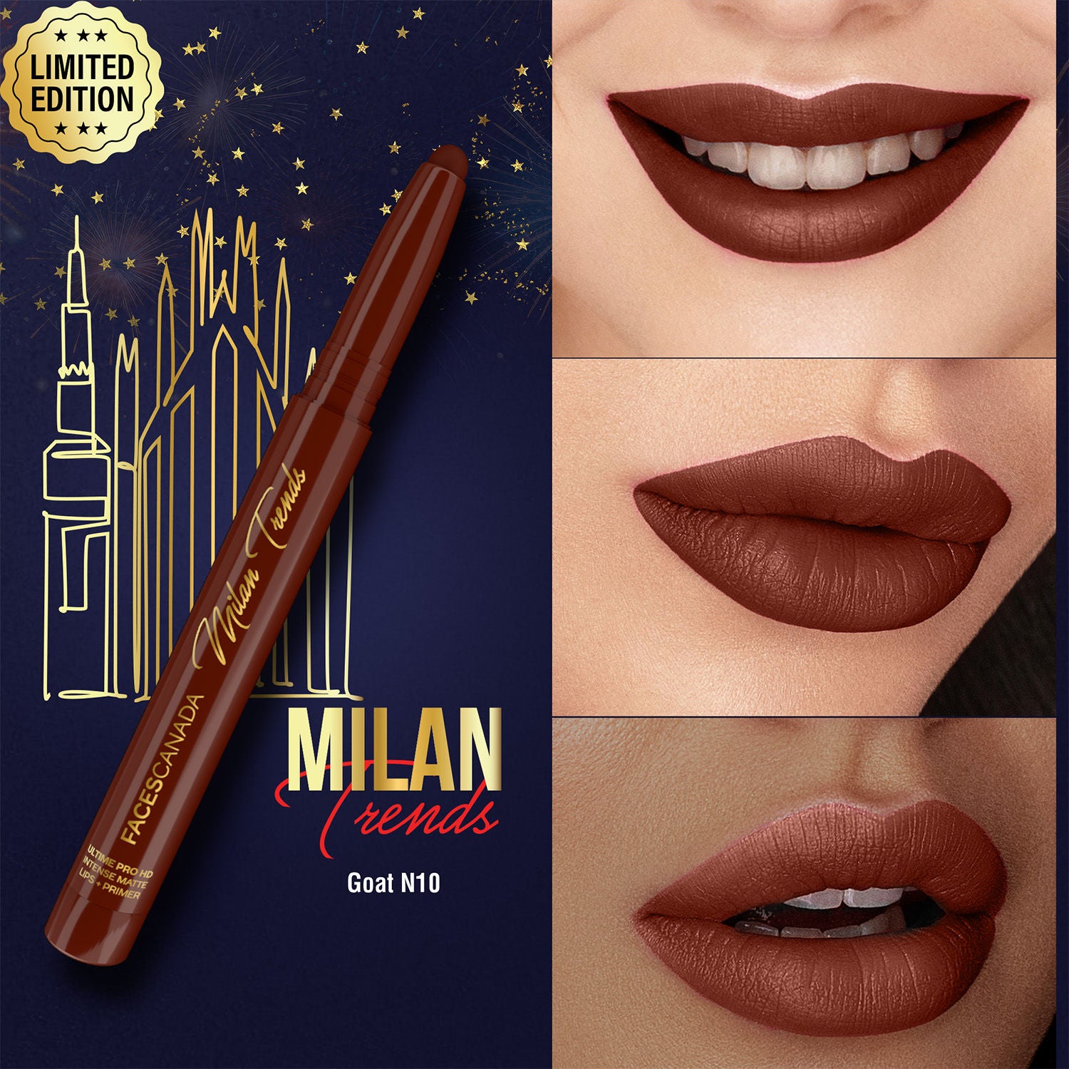 Ultime Pro HD Intense Matte Lips + Primer - GOAT N10, 9HR Long Stay