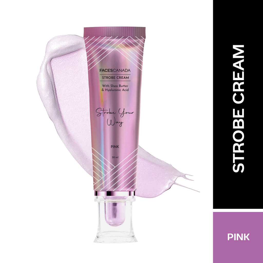 Strobe Cream Primer + Highlighter + Moisturizer With Hyaluronic Acid - Pink