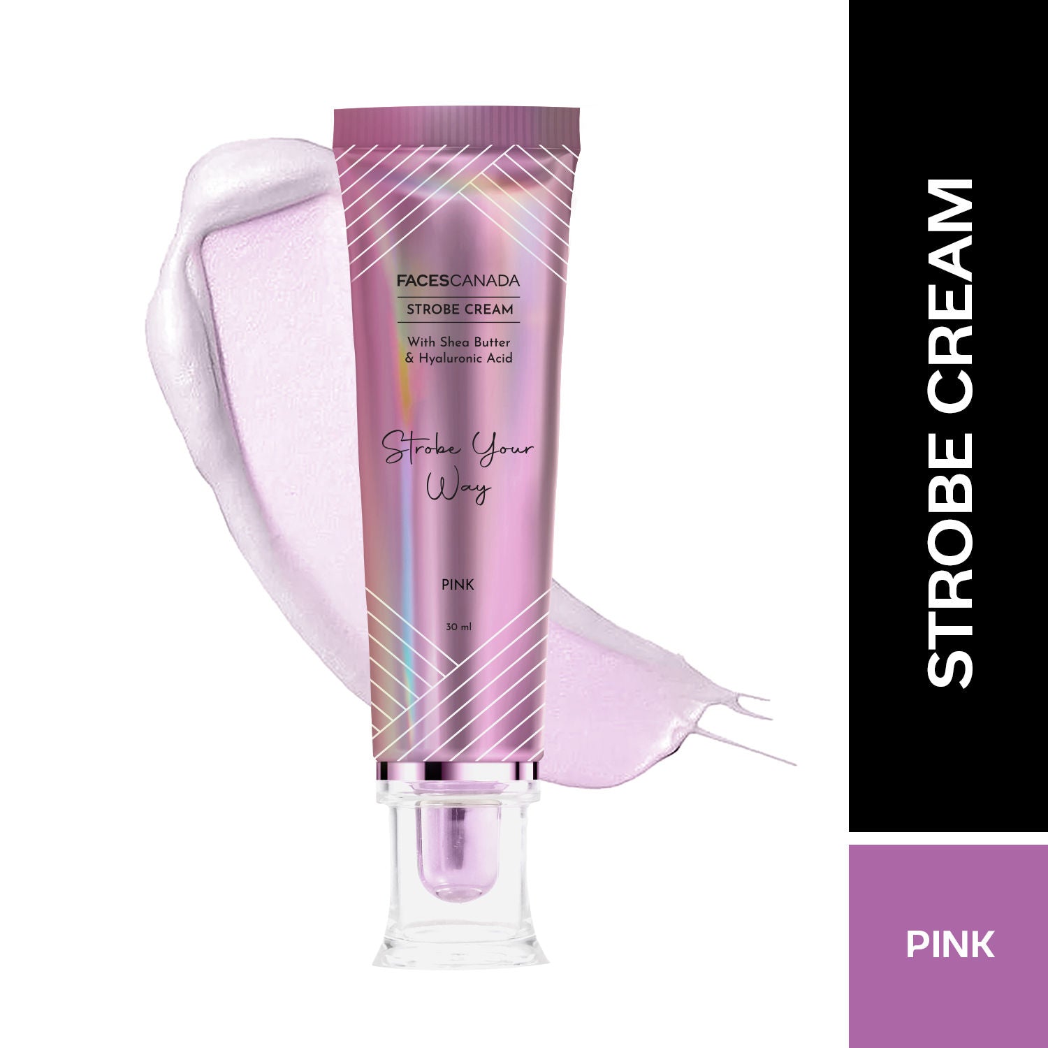 Strobe Cream Primer + Highlighter + Moisturizer With Hyaluronic Acid - Pink