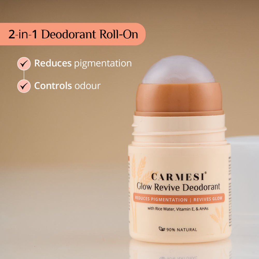 Glow Revive Underarm Roll On, Rice Water, AHAs for Pigmentation & Odour Control