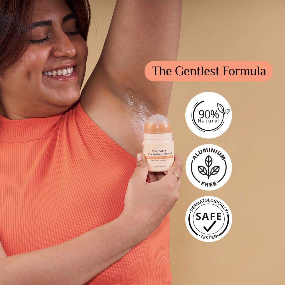 Glow Revive Underarm Roll On, Rice Water, AHAs for Pigmentation & Odour Control