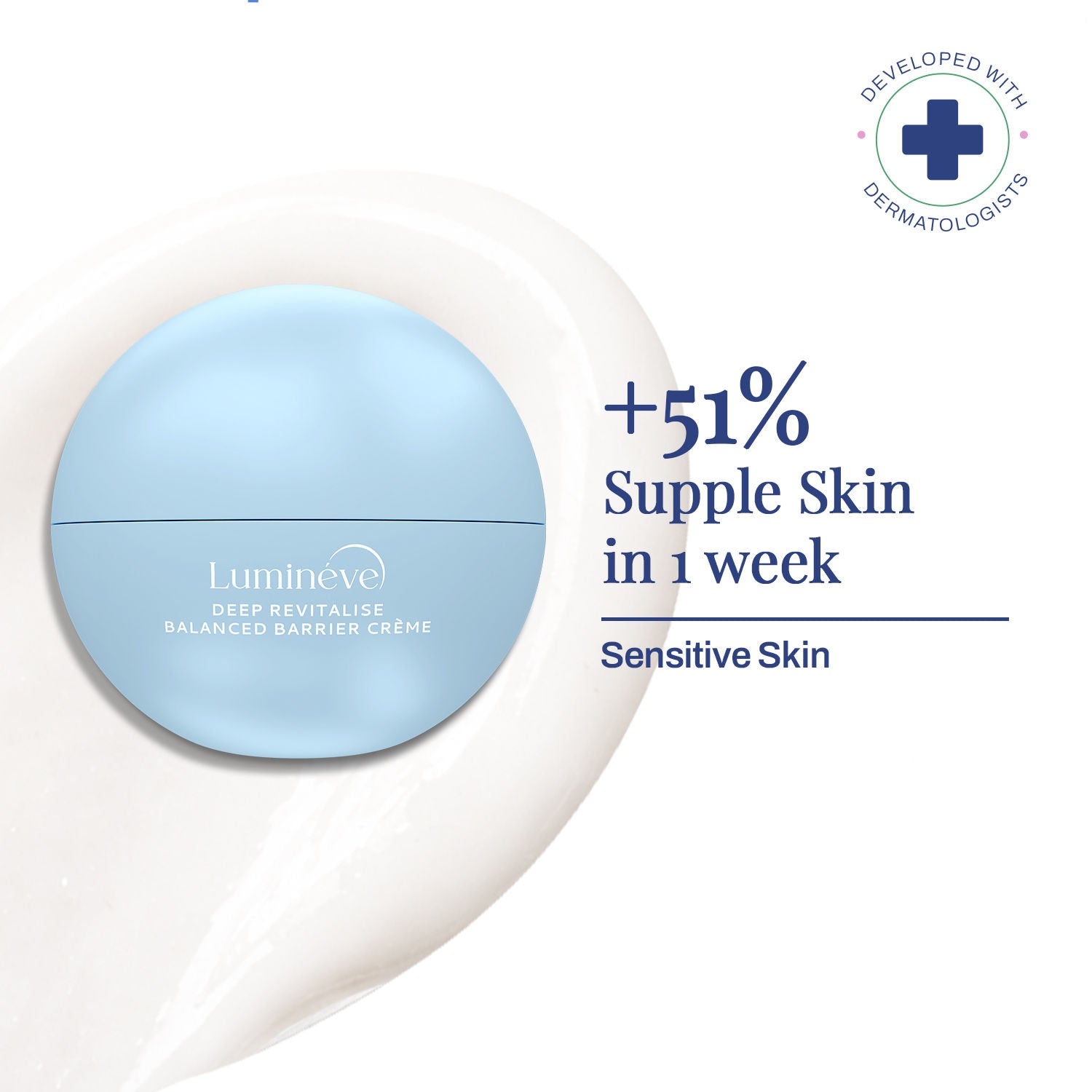 Sensitive Skin Moisturizer with Ceramides for Barrier Repair and Soothing Skin