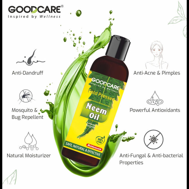Ayurvedic Cold Pressed Neem Oil for dandruff, scalp acne and clear skin and hair care