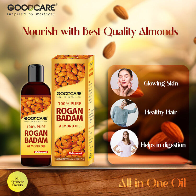 Rogan Badam Oil Pure Ayurvedic Almond Oil for Hair Growth and Glowing Skin