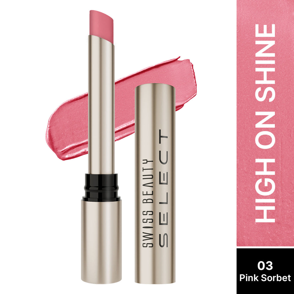 Select High On Shine Lipstick - 3 Pink Sorbet