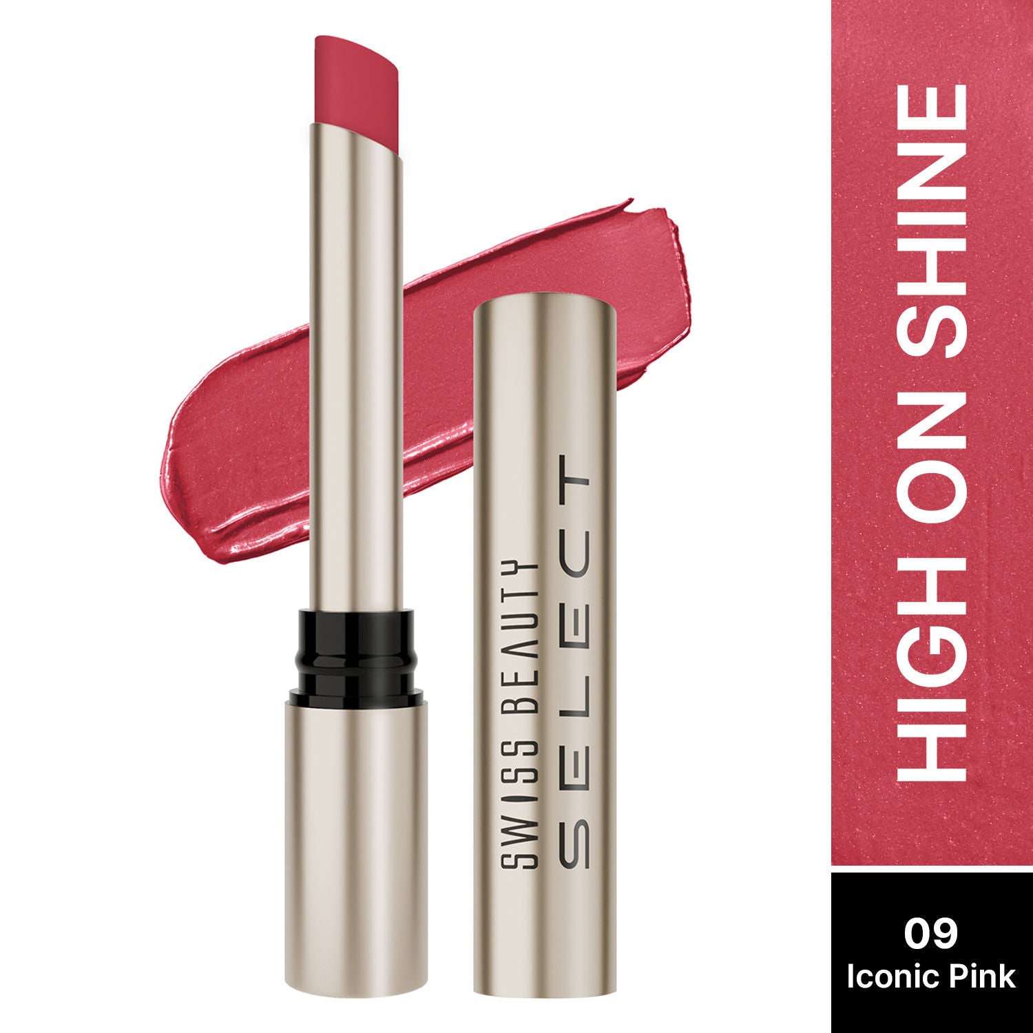 Select High On Shine Lipstick - 9 Iconic Pink