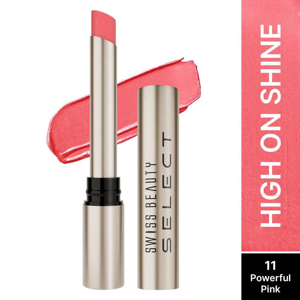 Select High On Shine Lipstick - 11 Powerful Pink