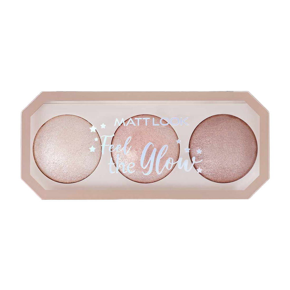 Feel The Glow Baked Shimmer Highlighter Trio Palette