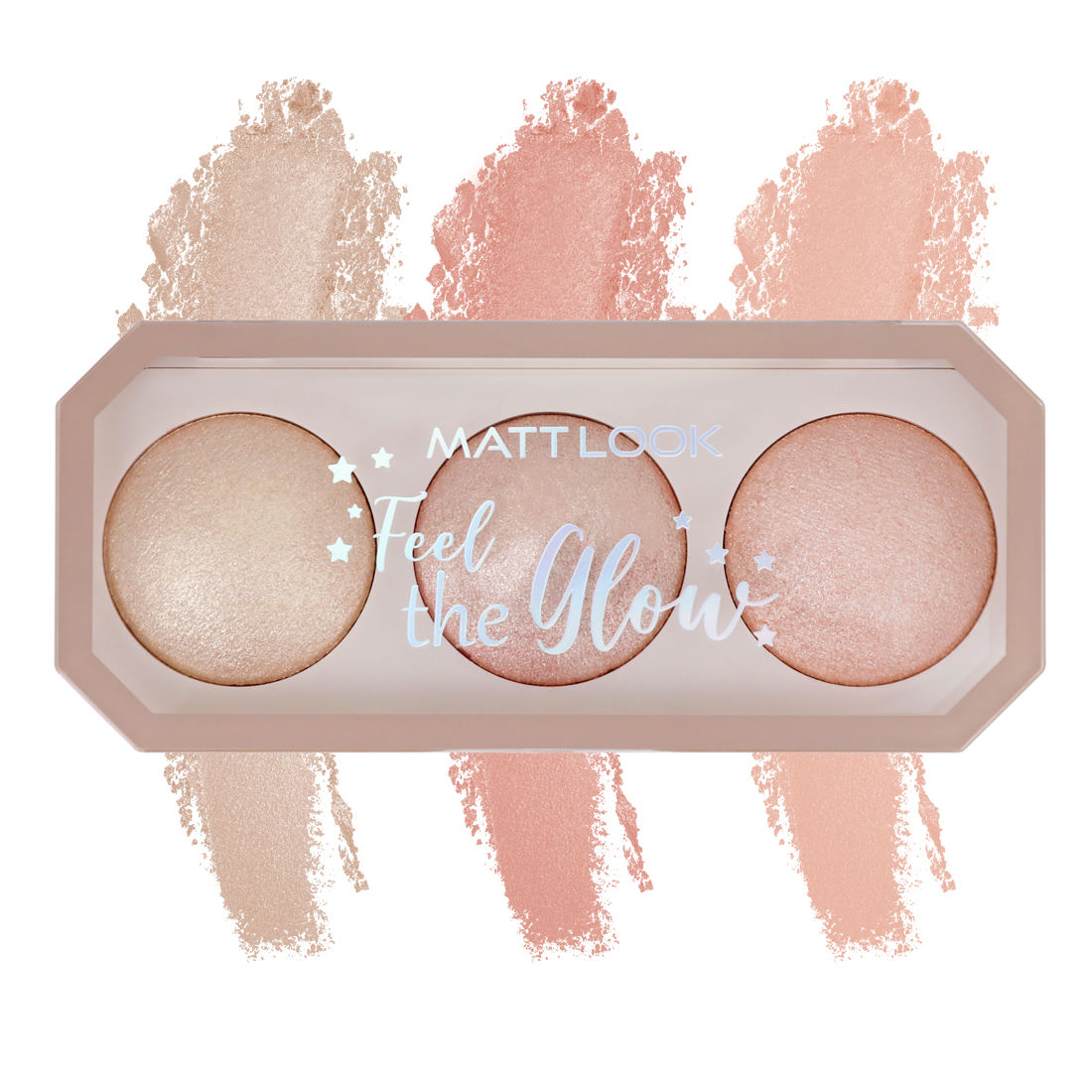 Feel The Glow Baked Shimmer Highlighter Trio Palette - 03 Super Vibes