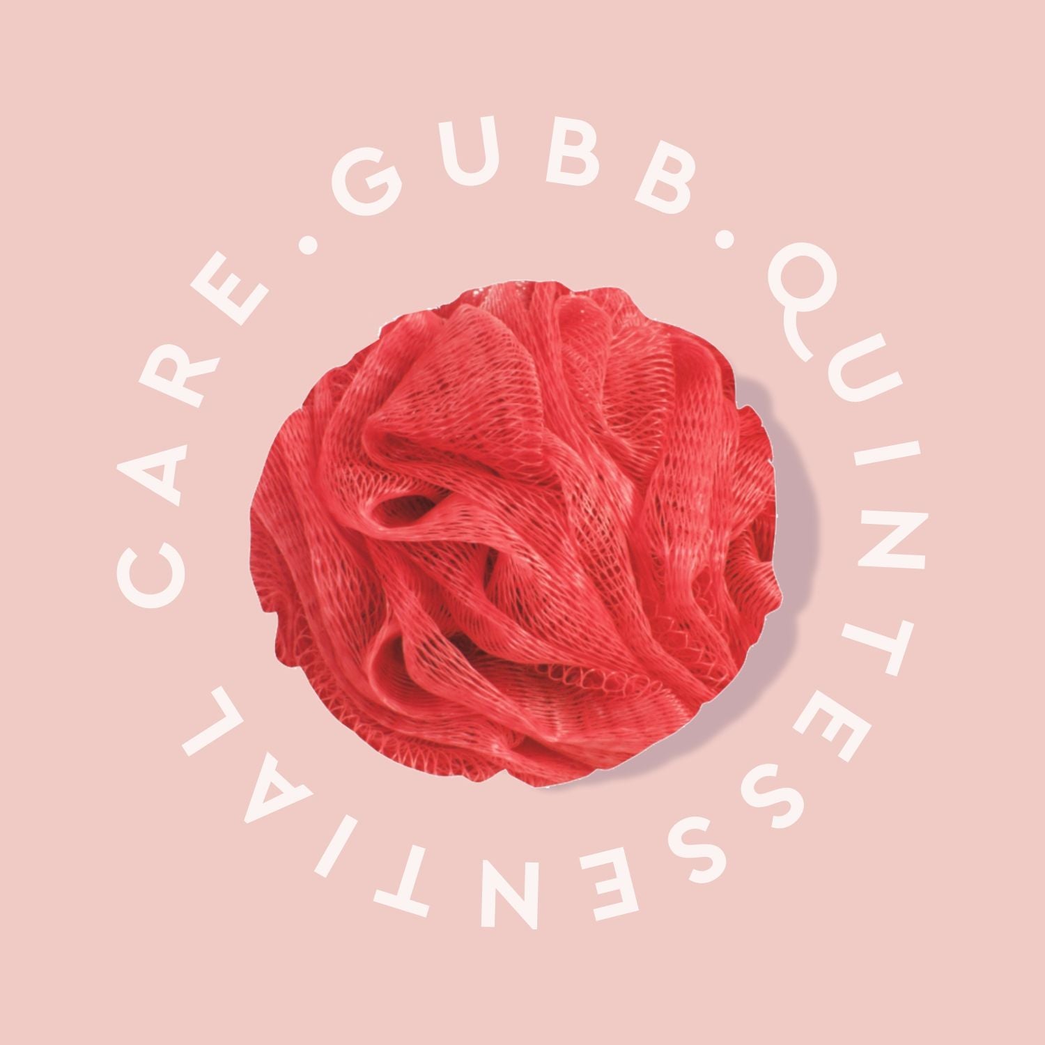 Luxe Bath Sponge Round Loofah For Women & Men - Coral