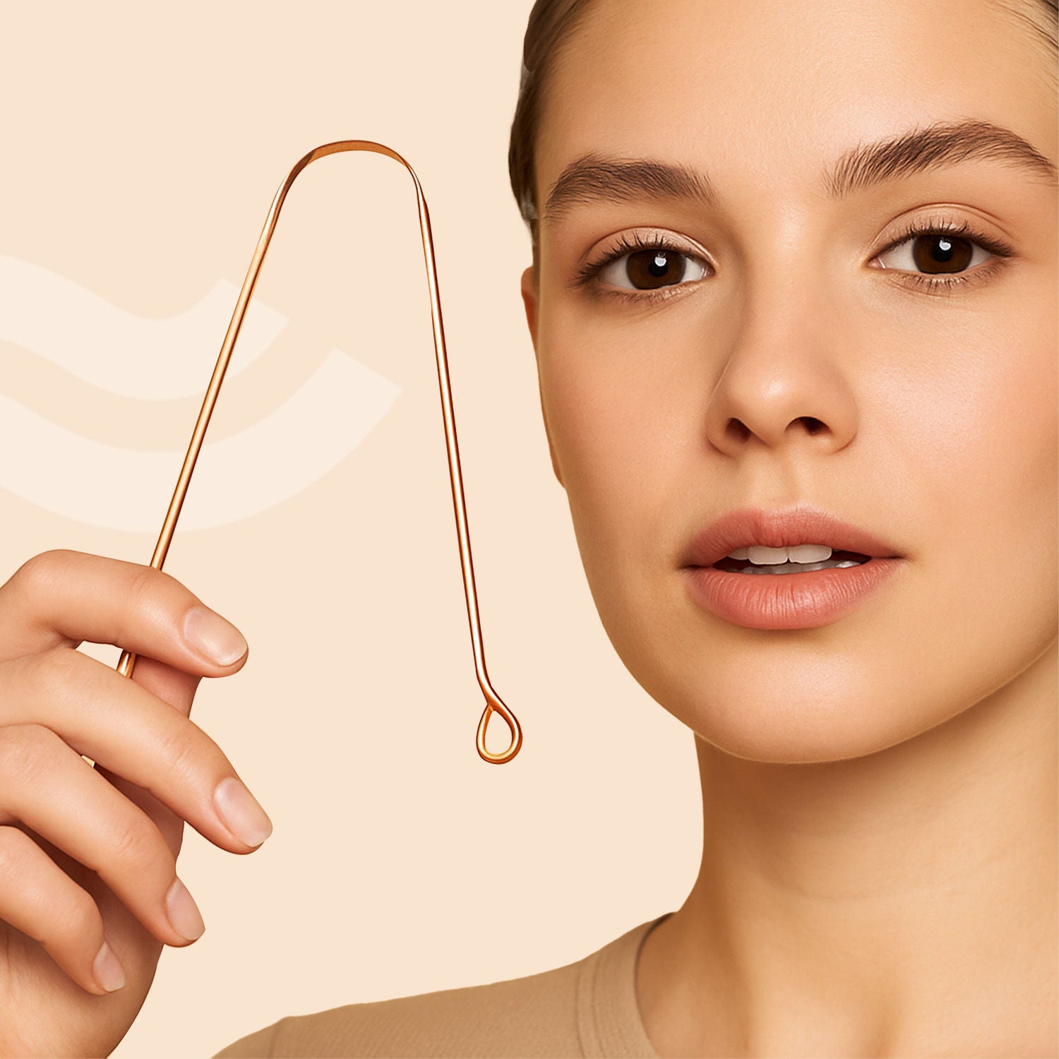 Copper Tongue Cleaner (round)