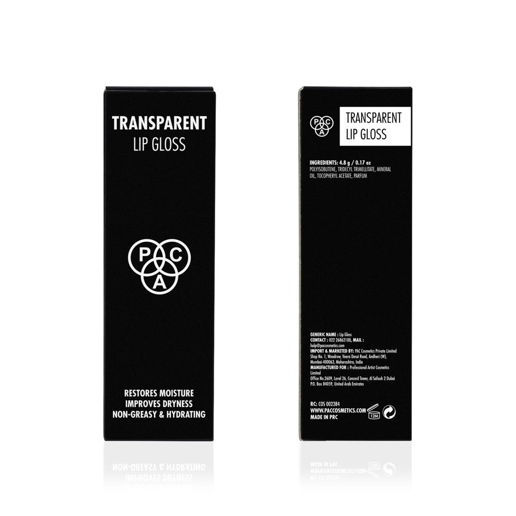 Transparent Lip Gloss - Intense Shine, Nourishes Chapped Lips, Non Sticky & Longlasting