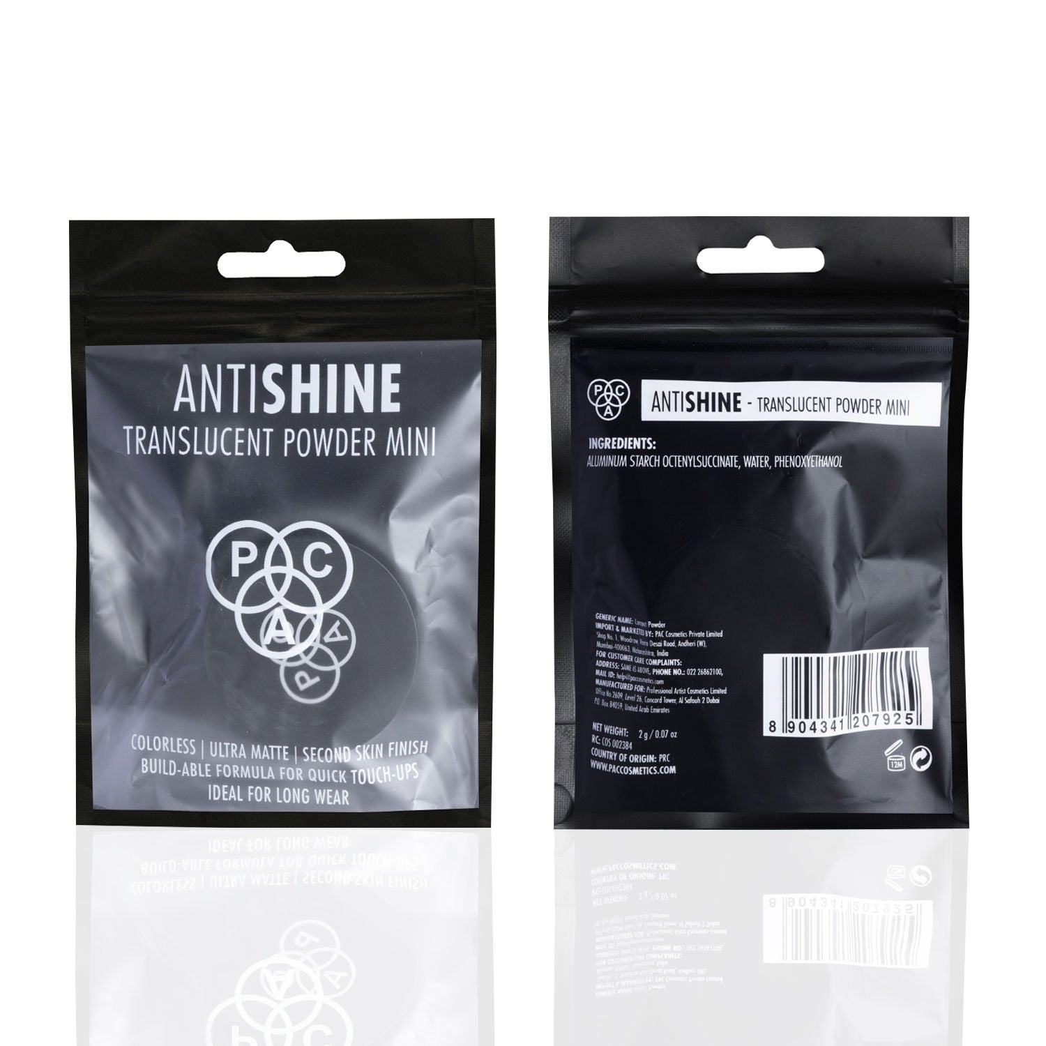 Translucent Powder Antishine Mini -Controls Shine Prevents Flashbacks Lightweight Setting Powder