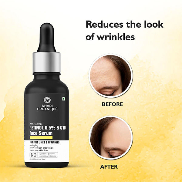 Retinol 0.5% + Q10 Face Serum for Aging, Wrinkles, Fine Lines & Boost Collagen 30ml