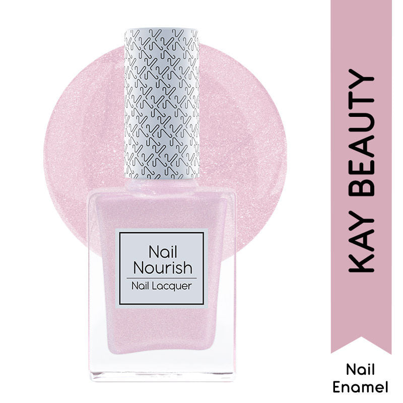 Nail Nourish Glitter Pastel Nail Enamel Polish - Pink Stardust