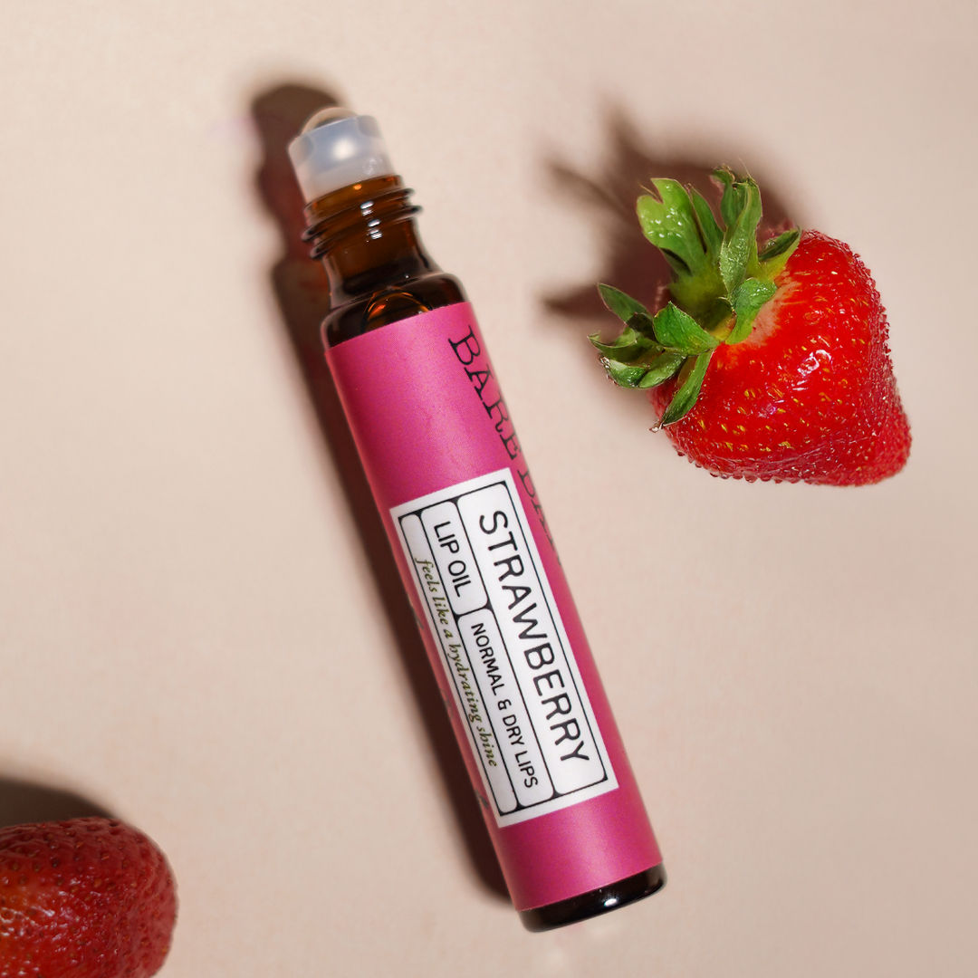 Strawberry Lip Oil - Jojoba & Coconut Oils for Smooth, Soothing Lip Care