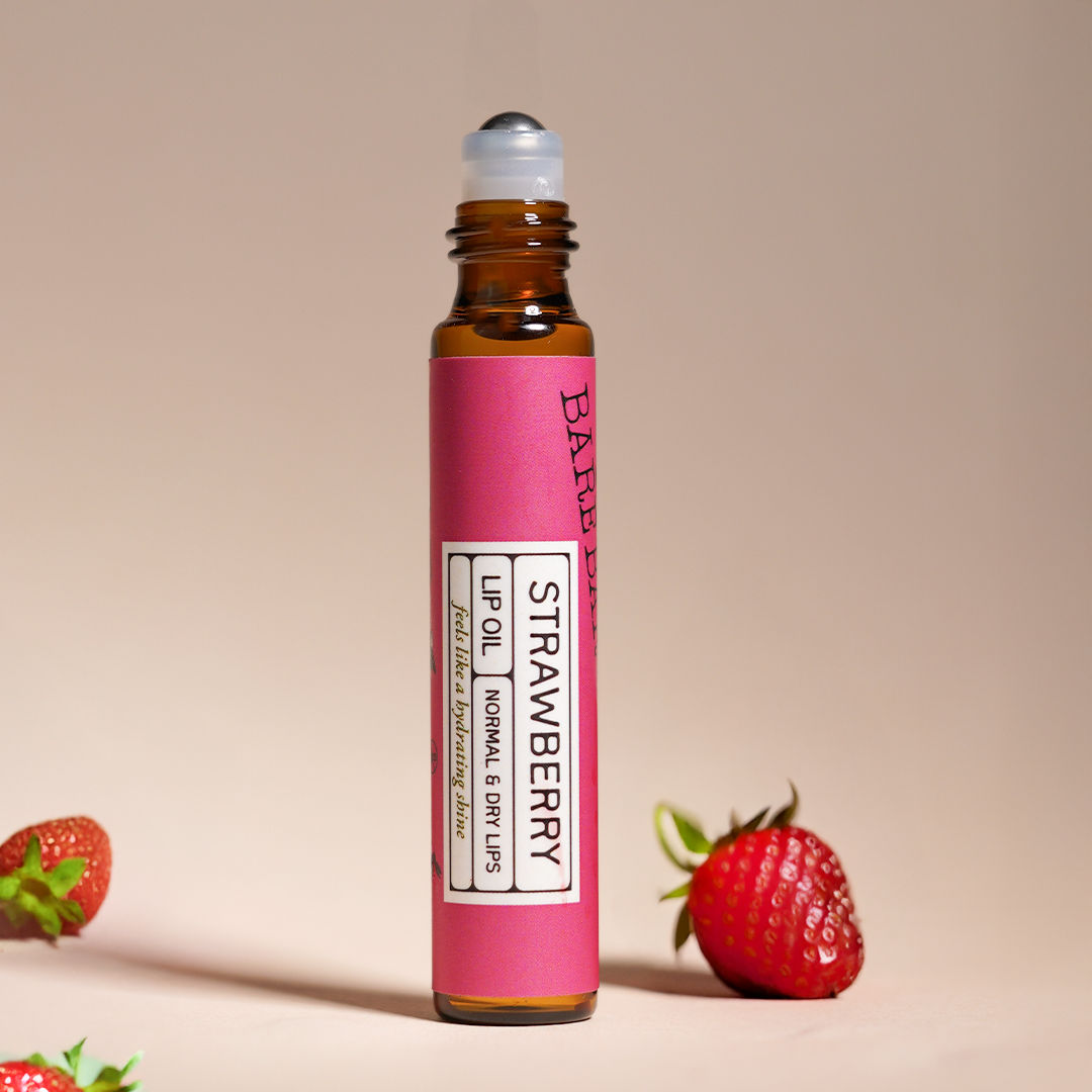 Strawberry Lip Oil - Jojoba & Coconut Oils for Smooth, Soothing Lip Care