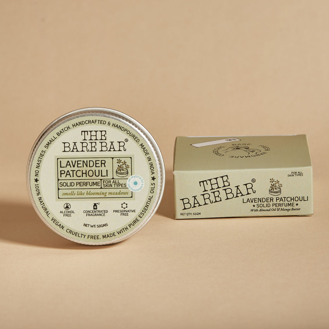 Lavender Patchouli Solid Perfume - Floral earthy solid perfume, soft scent