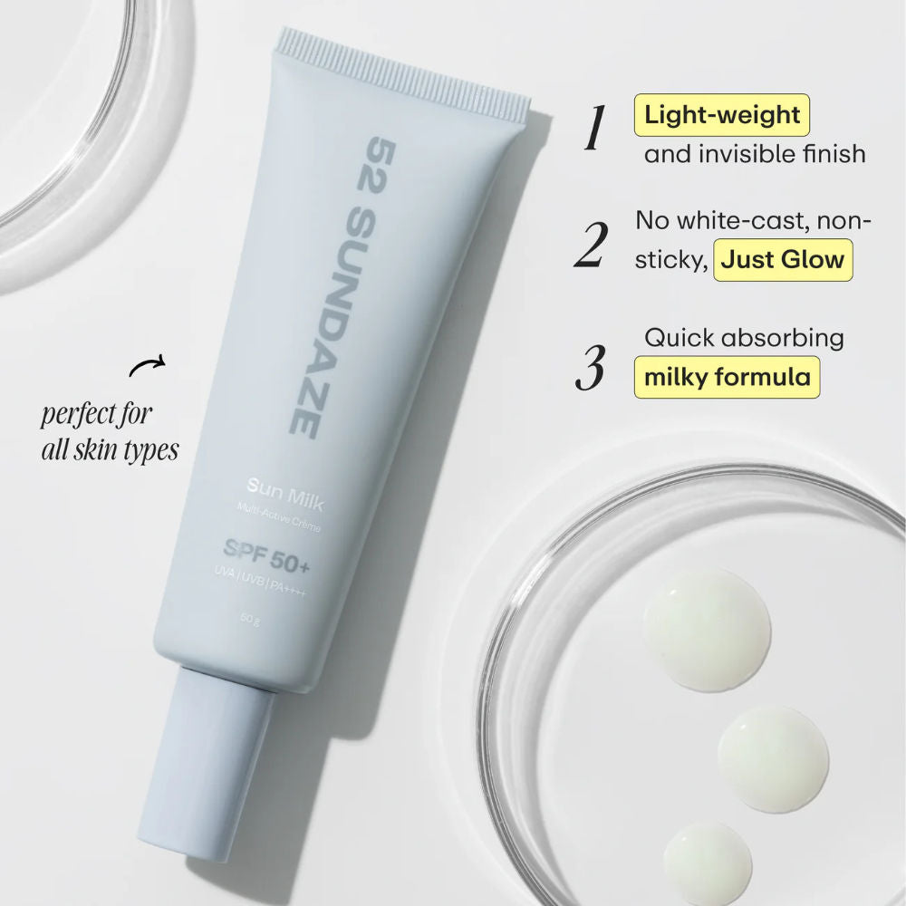 Sun Milk Crème SPF 50+ PA++++ Sunscreen for Oily Skin