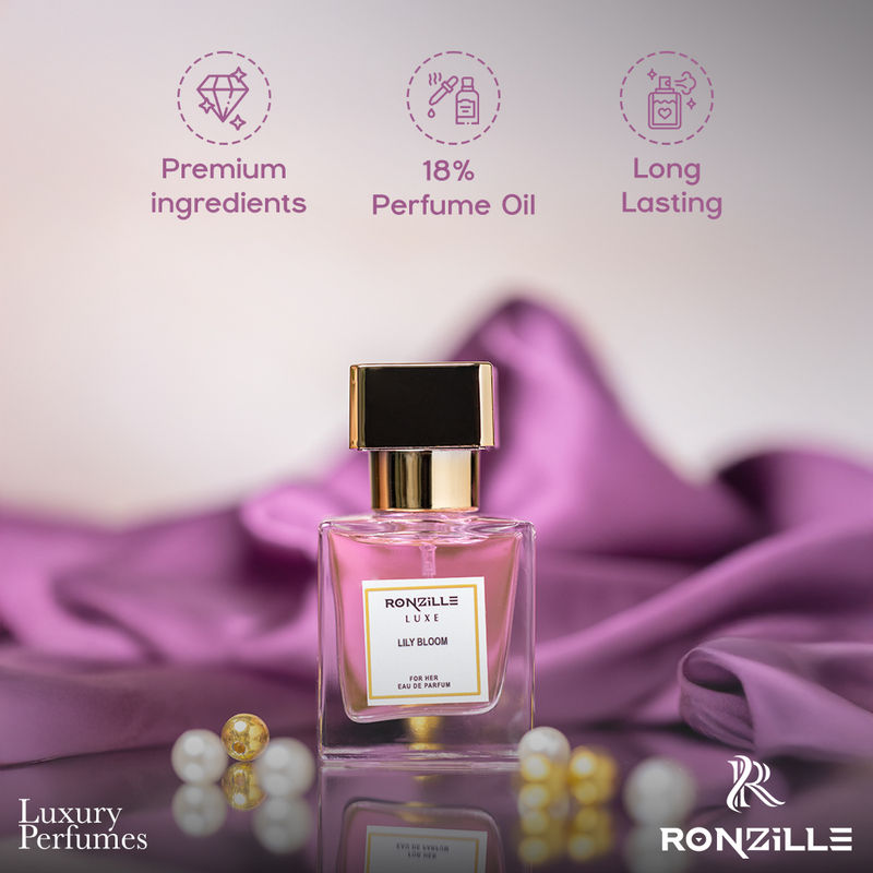 Lily Bloom Eau de Parfum Warm & Spicy with Sandalwood & Musk Long Lasting Perfume For Women
