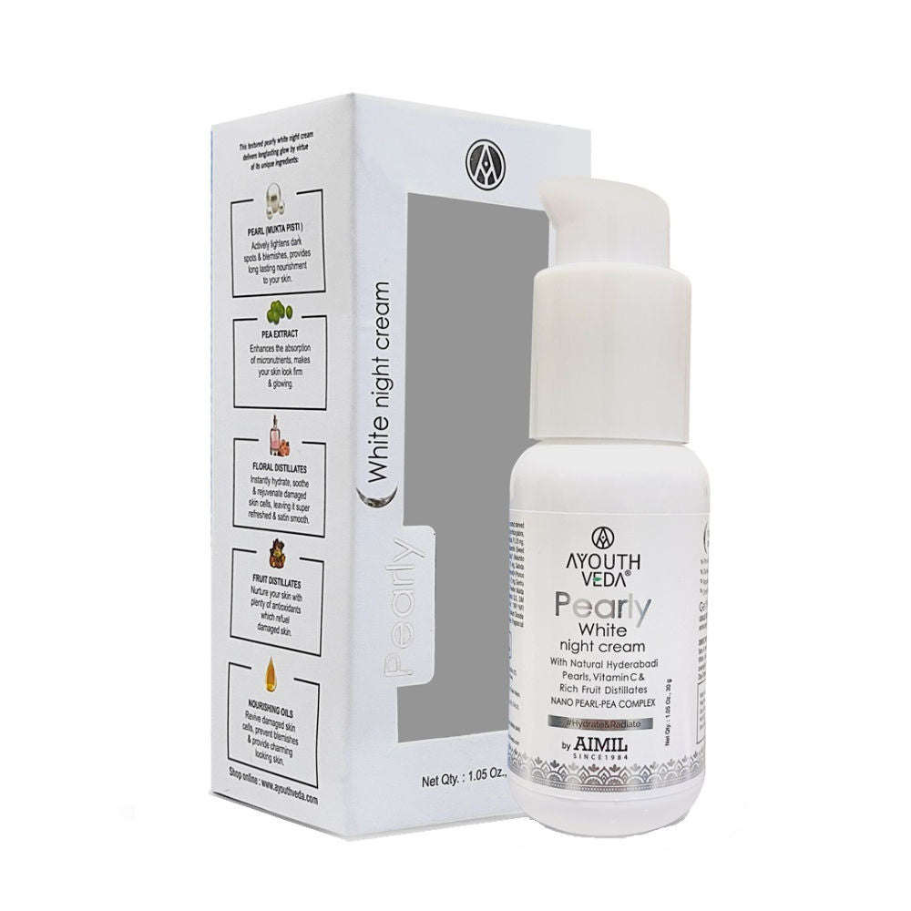 Pearly White Night Cream with Pearl-Pea Complex to Reduce Spots & Fine Lines