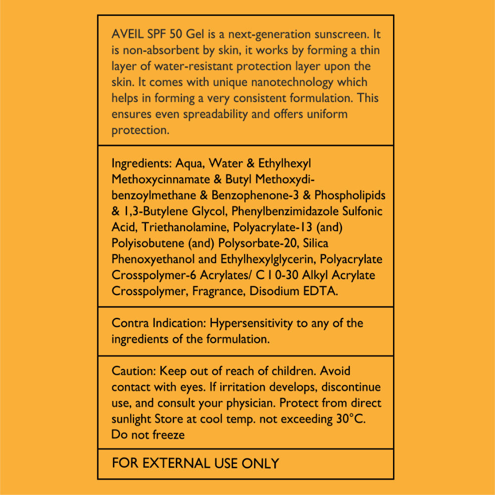 SPF 50 Gel Sunscreen