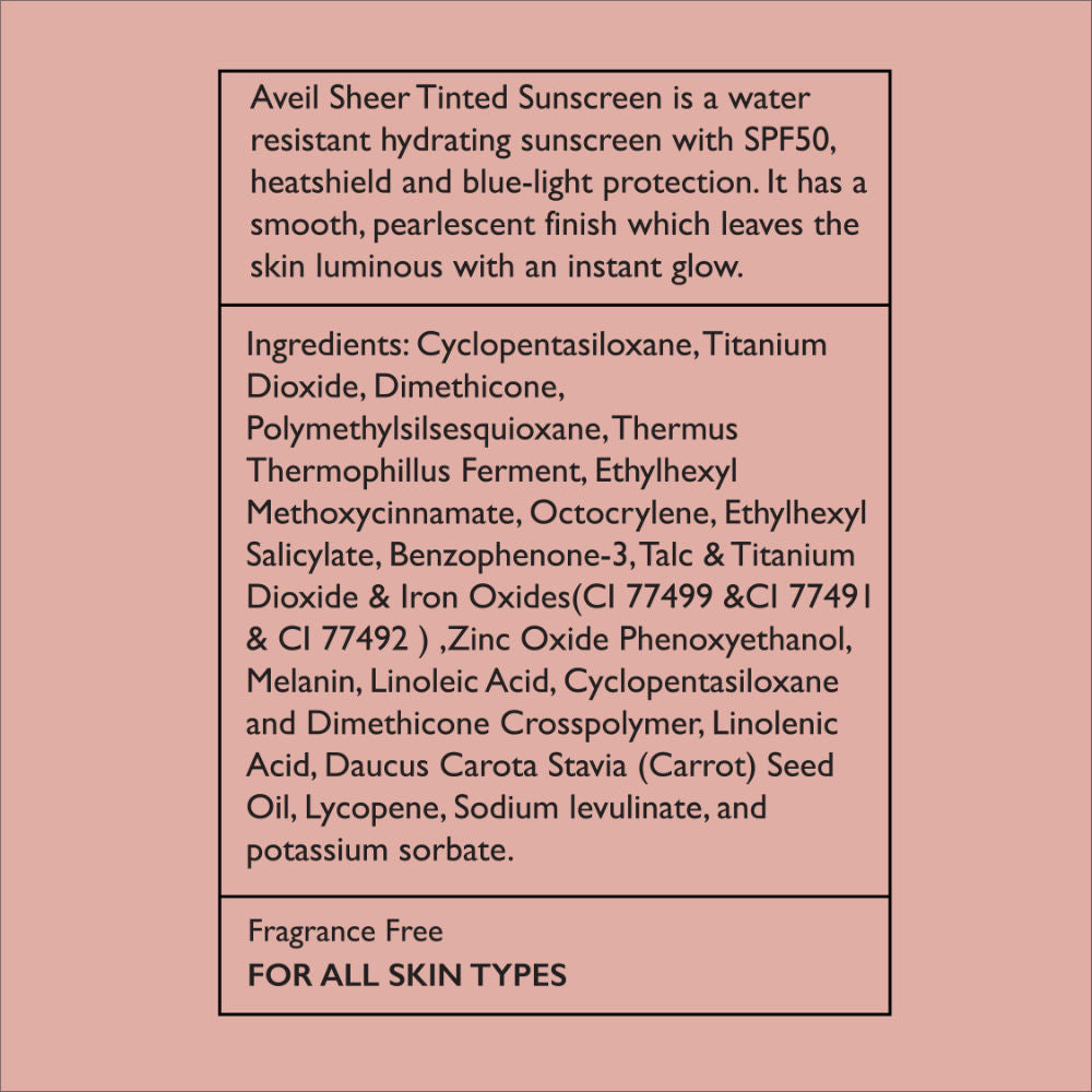 Sheer Tinted Sunscreen SPF 50