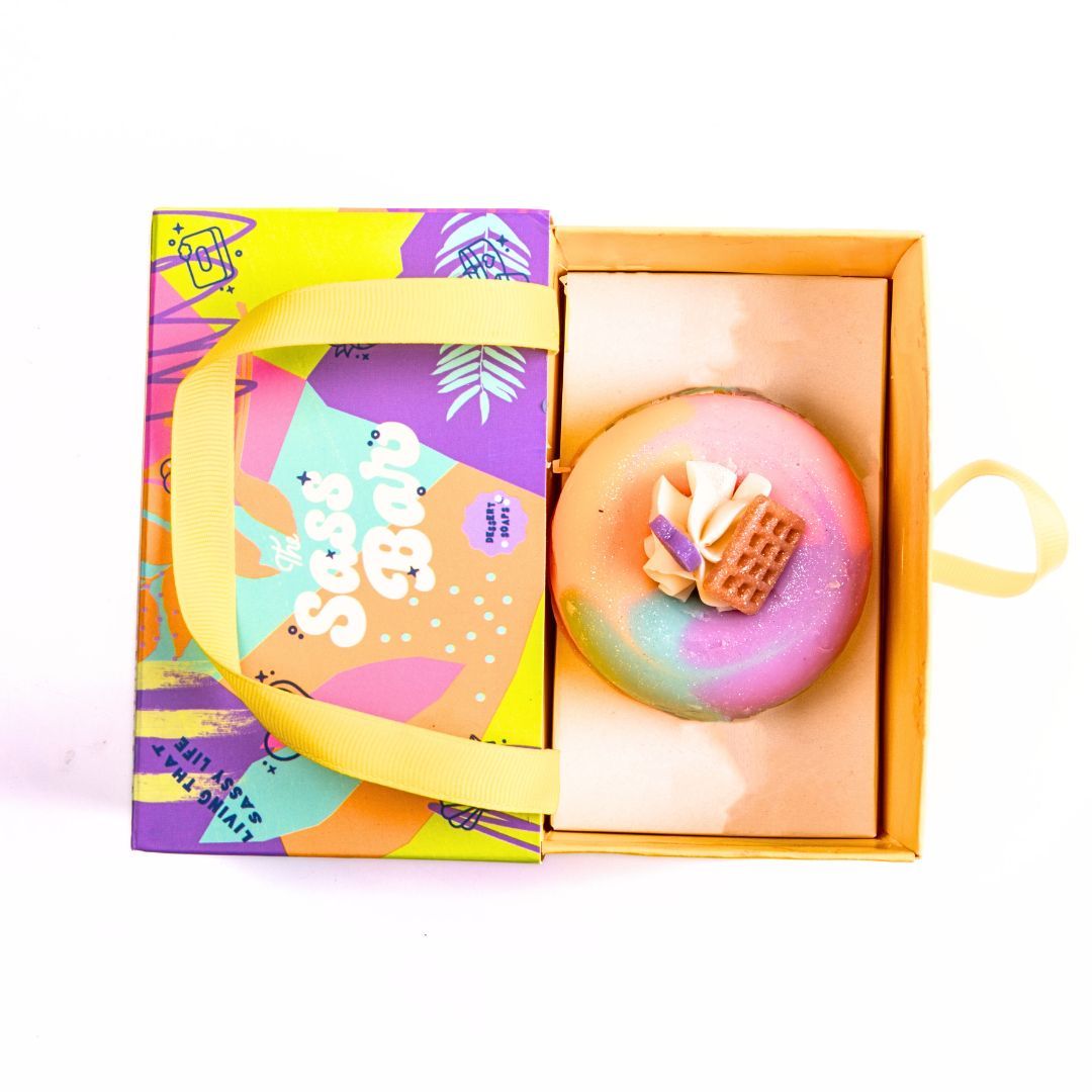Whipped Cream Sunset Donut Soap