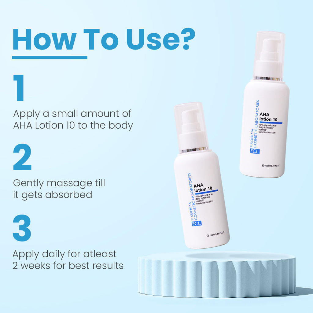 FCL Aha Lotion 10 Hydrates Skin And Softens Dryness for Brightening and lightning Skin