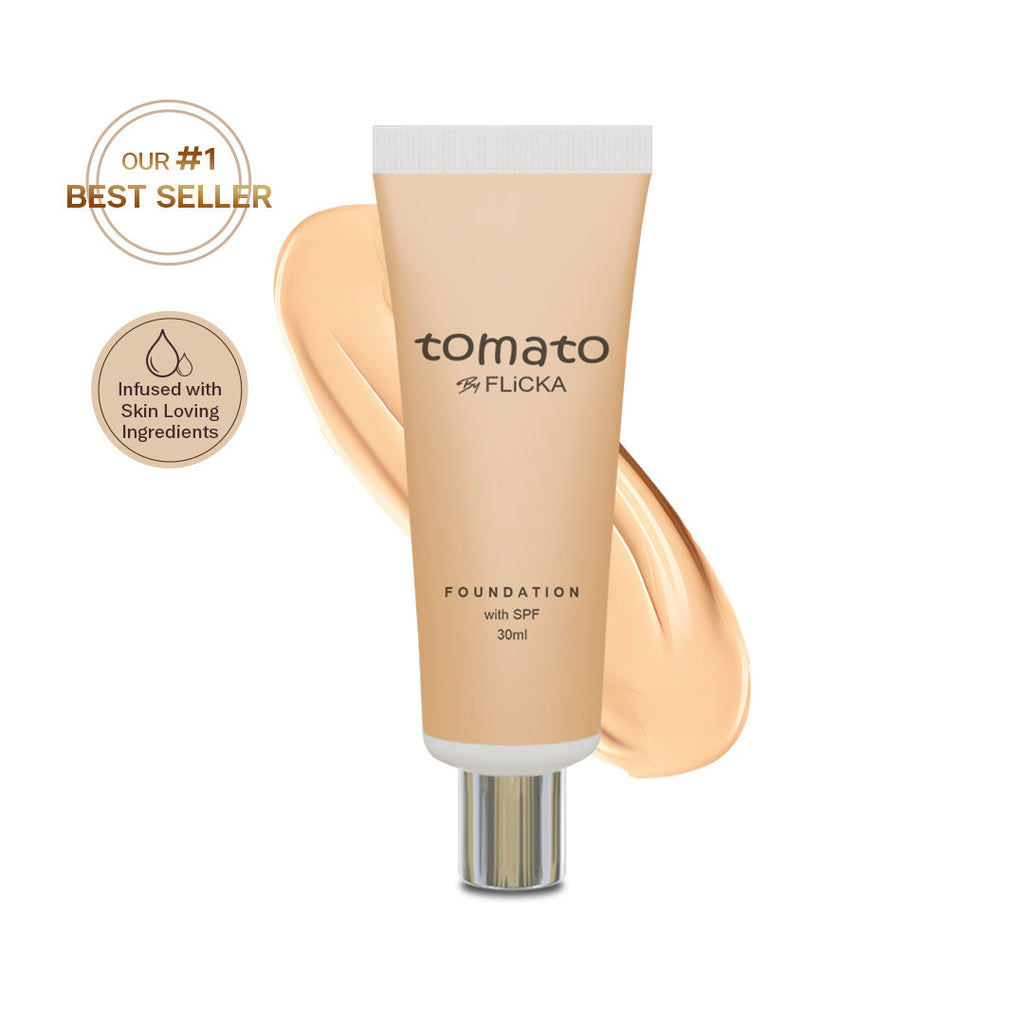 Tomato Liquid Foundation With Spf Long Lasting Lightweight All Skin Types