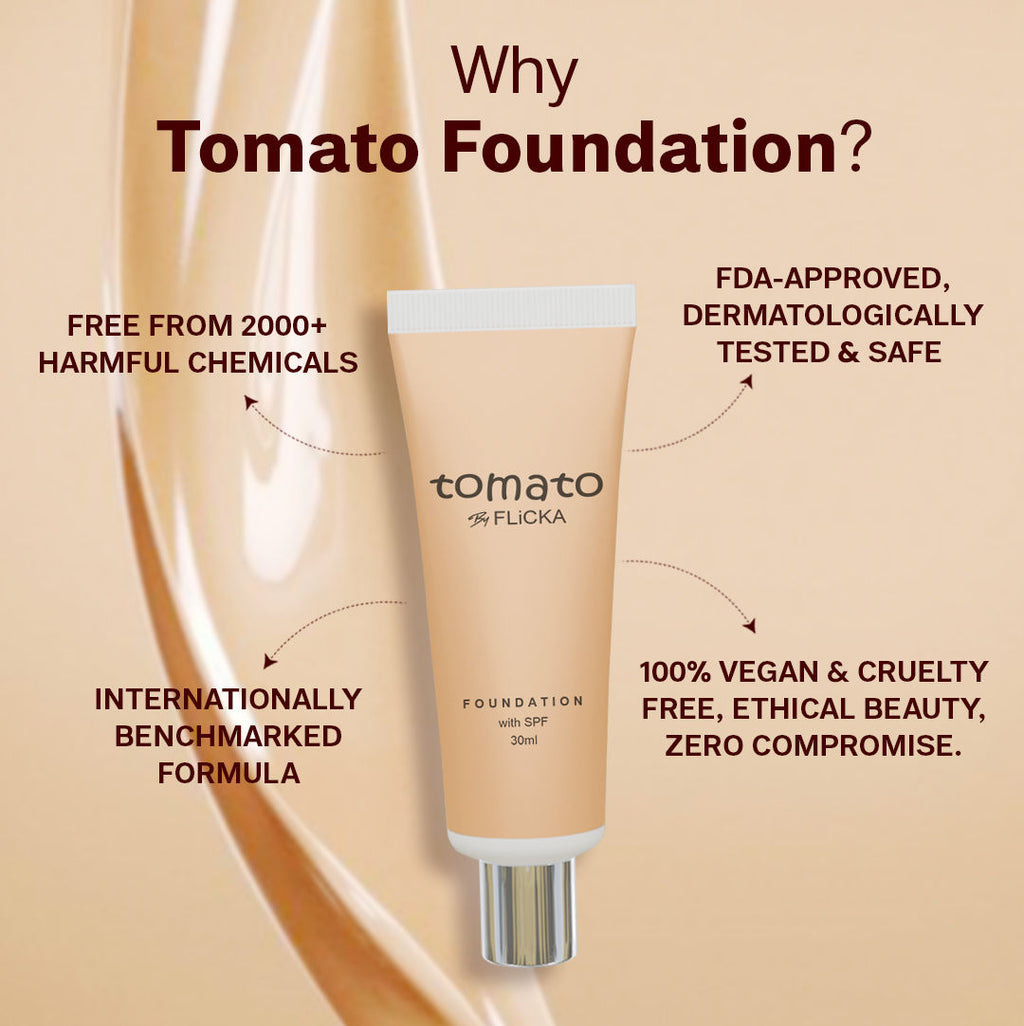 Tomato Liquid Foundation With Spf Long Lasting Lightweight All Skin Types