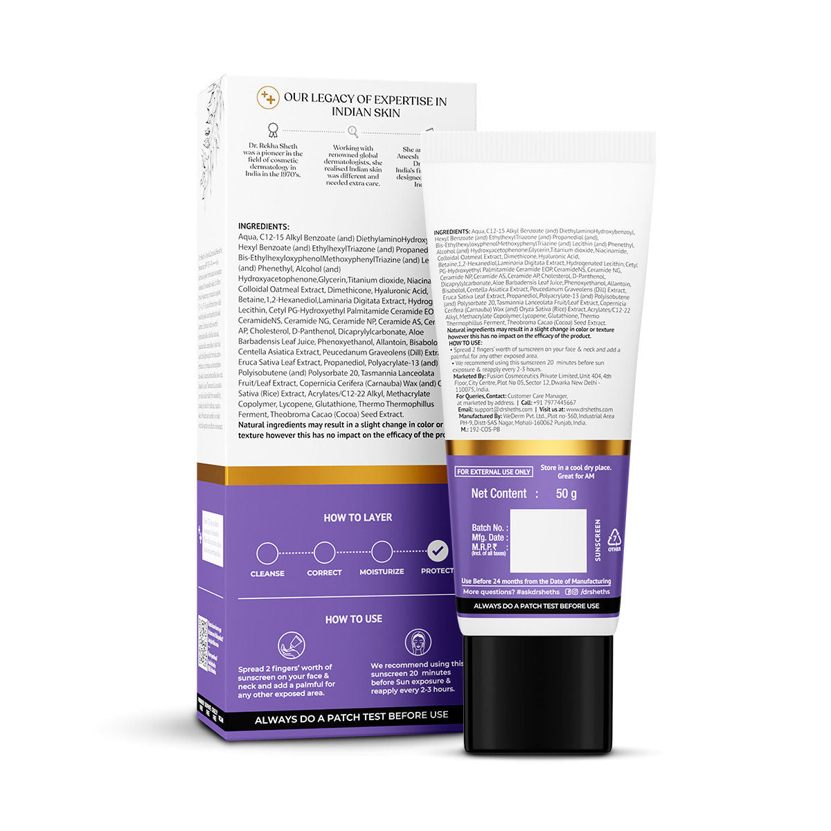 Oats & Ceramide Sensitive Skin Sunscreen Spf 50+ Pa++++ Oil-Free Sunscreen