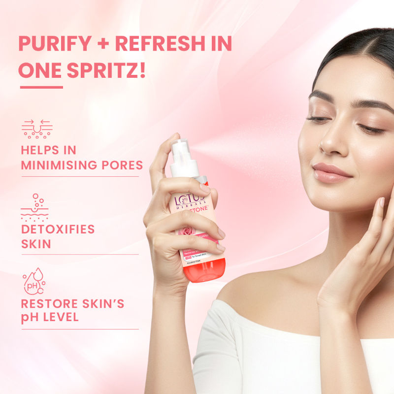 Rosetone Rose Petals Facial Skin Toner Hydrates & Moisturises Skin, Alcohol-Free