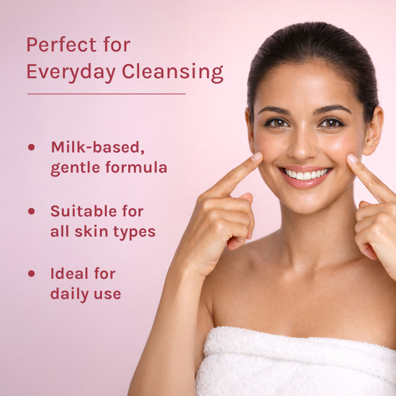 Whiteglow Skin Whitening & Brightening Cleansing Milk, Makeup Remover, All Skin Types