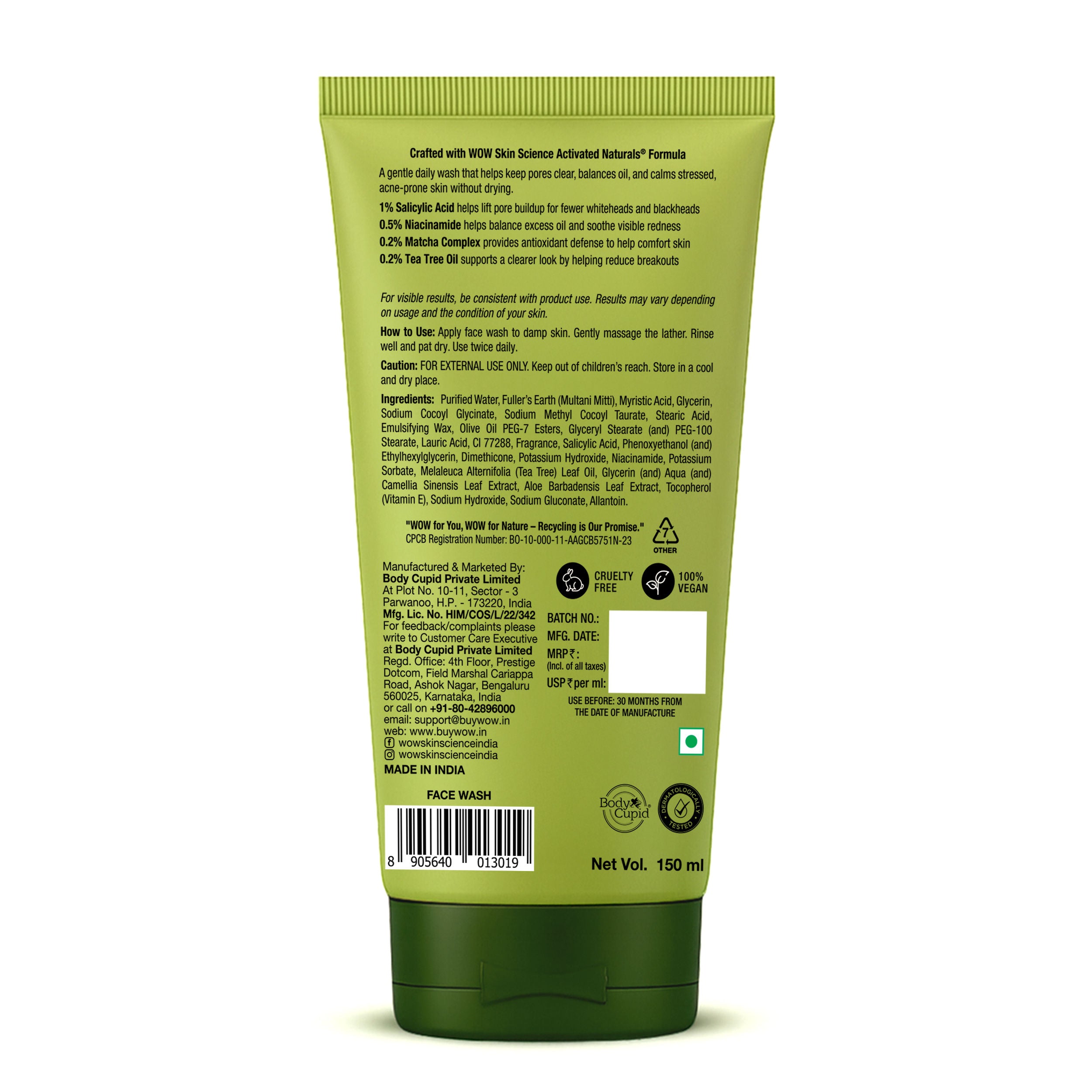 Japanese Matcha Mud Face Wash