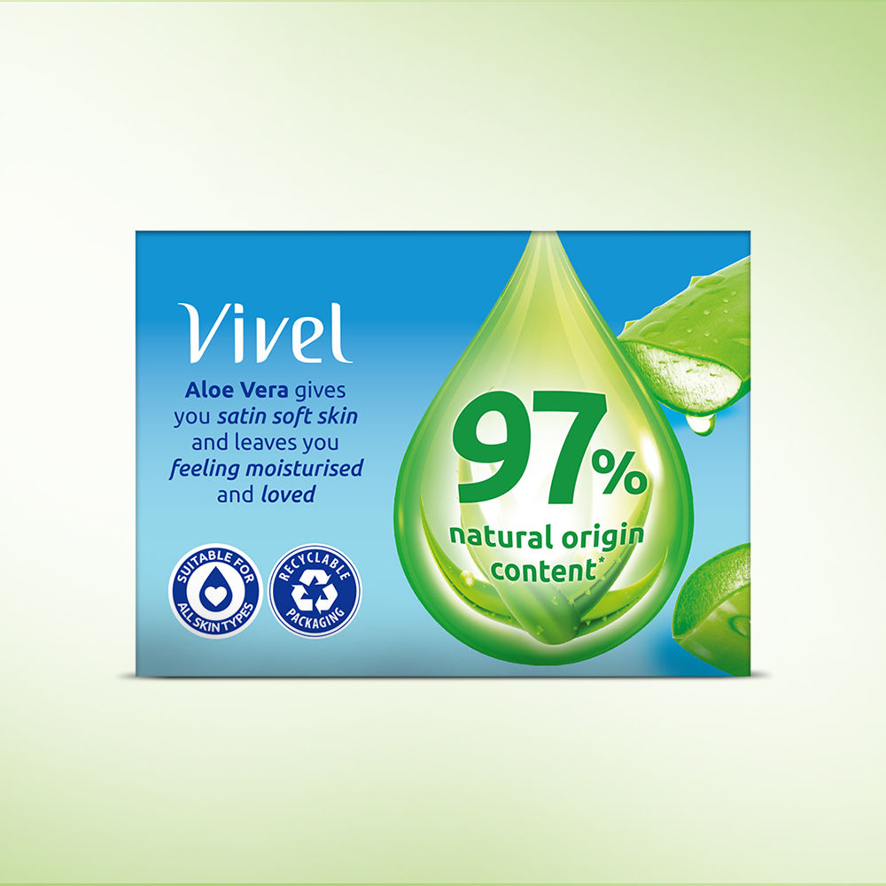 Aloe Vera Grade 1 Bathing Soap, Highest Soap Grade, 76% TFM, Vit E - 4 PCS
