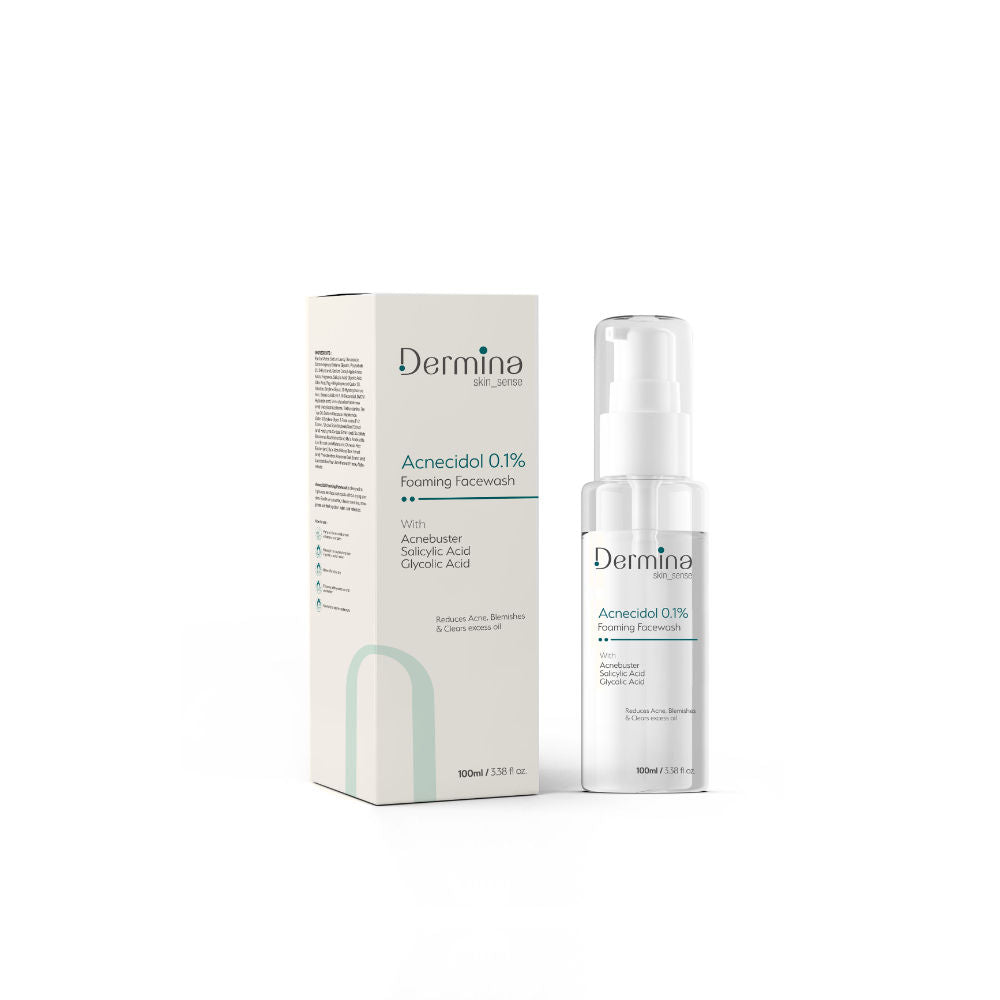 Acnecidol 0.1% Foaming Facewash with Salicylic & Glycolic Acid for Acne Care