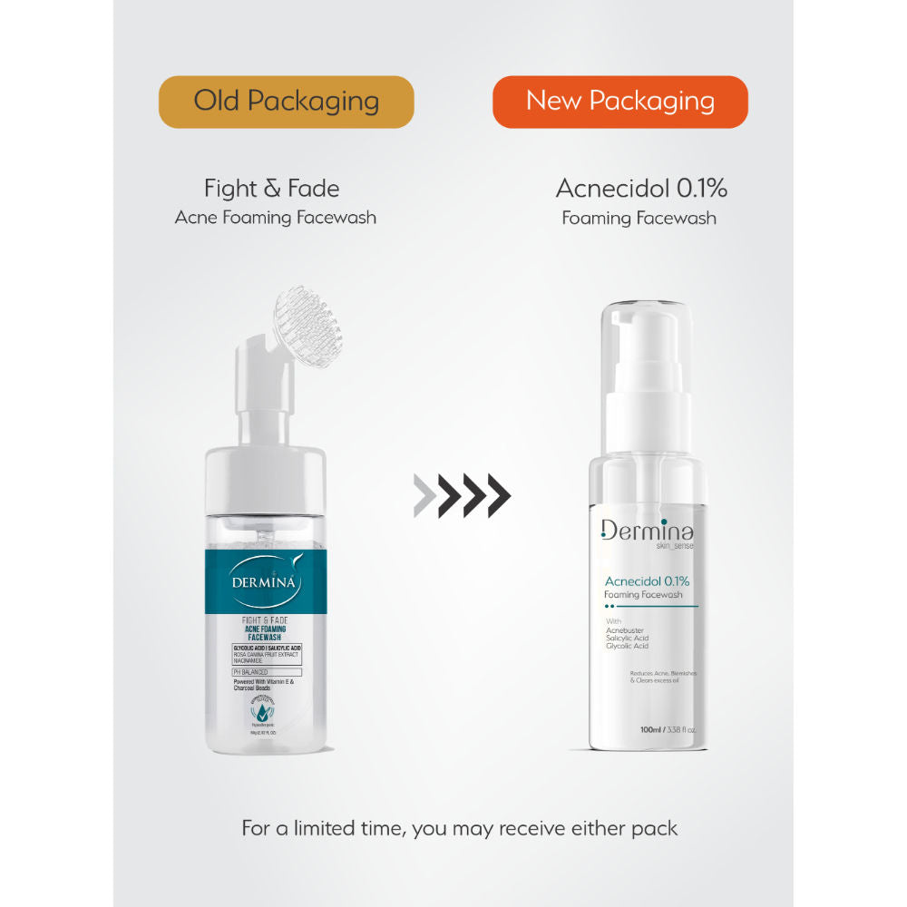 Acnecidol 0.1% Foaming Facewash with Salicylic & Glycolic Acid for Acne Care